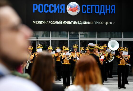 News conference on 11th Spasskaya Tower International Military Music Festival