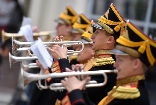 News conference on 11th Spasskaya Tower International Military Music Festival