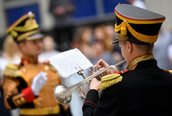 News conference on 11th Spasskaya Tower International Military Music Festival