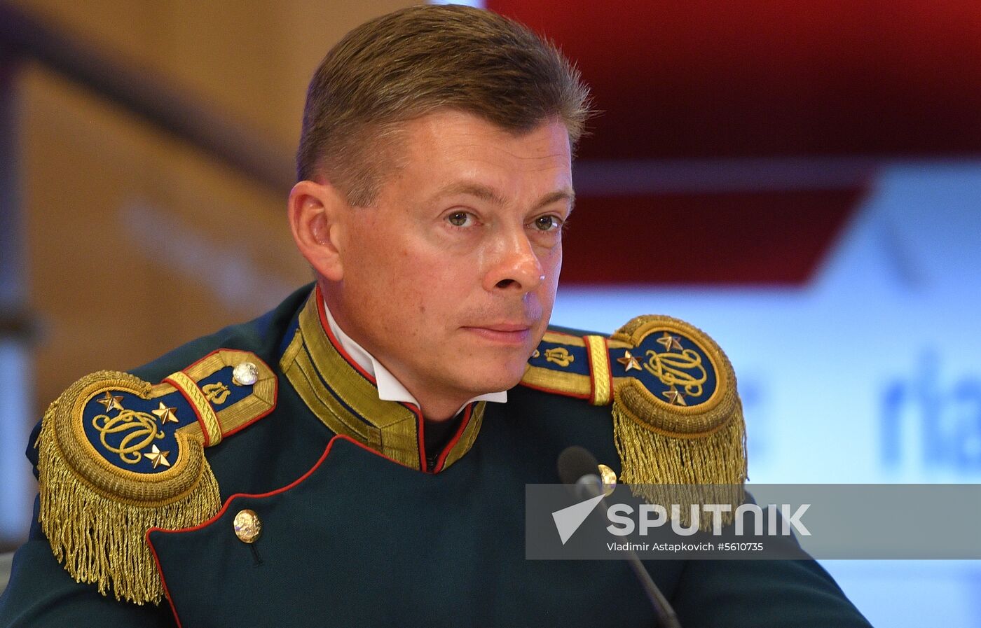 News conference on 11th Spasskaya Tower International Military Music Festival