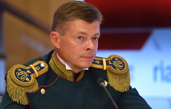 News conference on 11th Spasskaya Tower International Military Music Festival