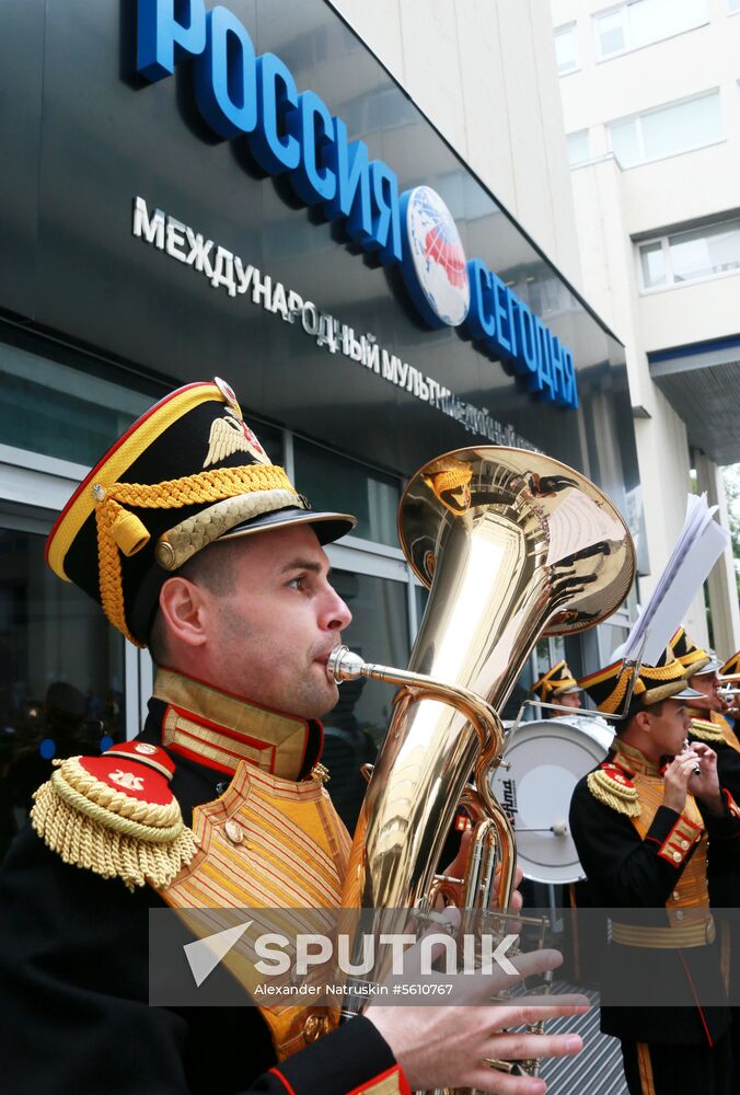 News conference on 11th Spasskaya Tower International Military Music Festival
