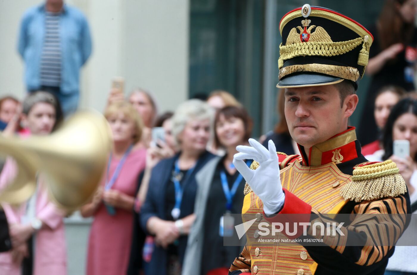 News conference on 11th Spasskaya Tower International Military Music Festival
