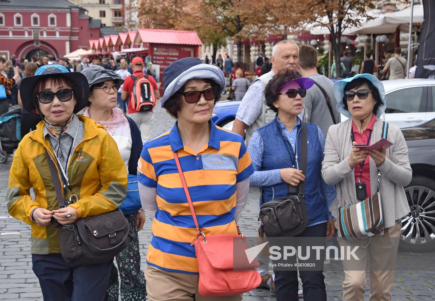 Tourists in Moscow