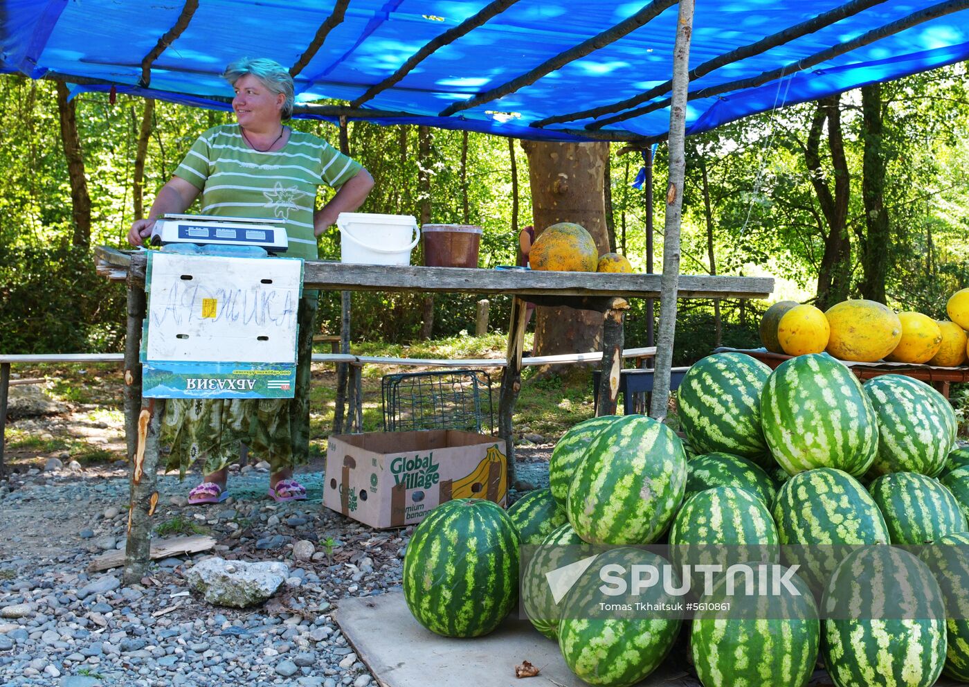Street trade in Abkhazia