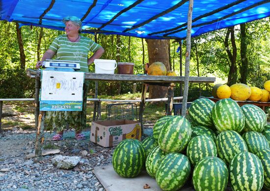 Street trade in Abkhazia