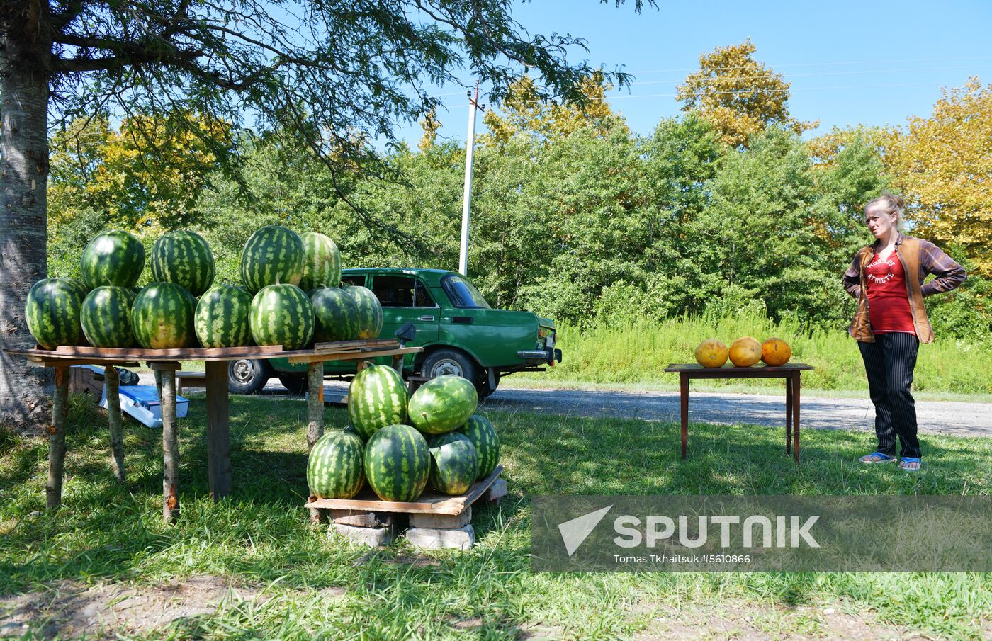 Roadside trade in Abkhazia