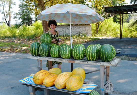 Street trade in Abkhazia