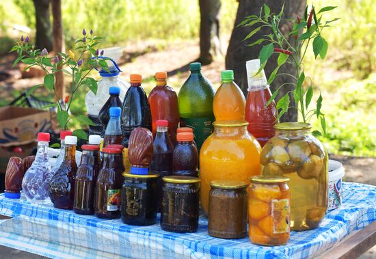 Roadside trade in Abkhazia