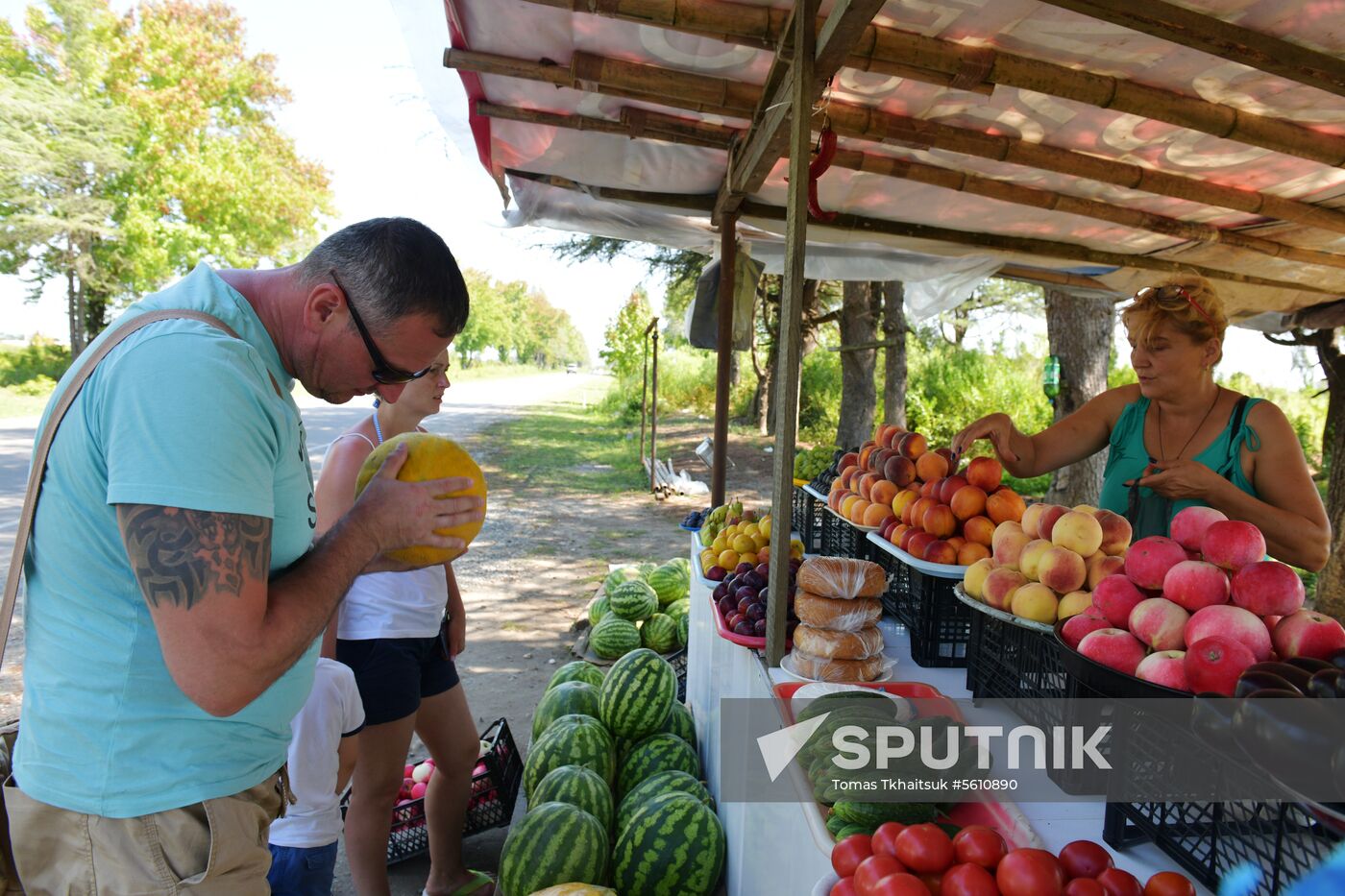 Street trade in Abkhazia