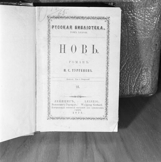 Cover page of Ivan Turgenev's novel 'Virgin soil'