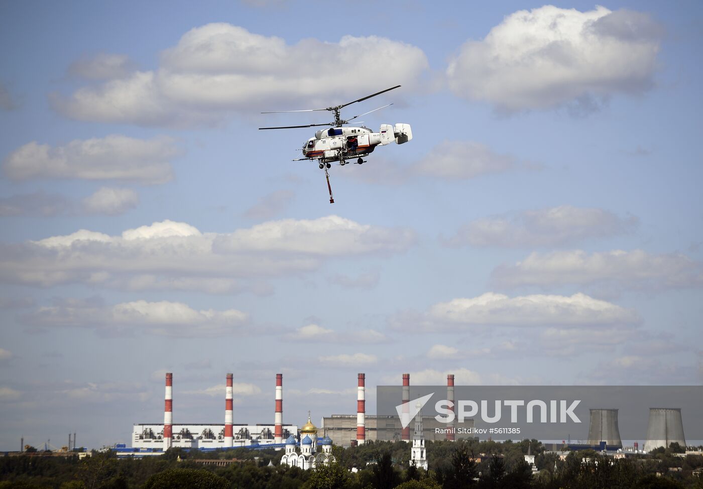 Demonstration by Moscow Department of Civil Defense, Emergencies and Fire Safety to mark Air Fleet Day