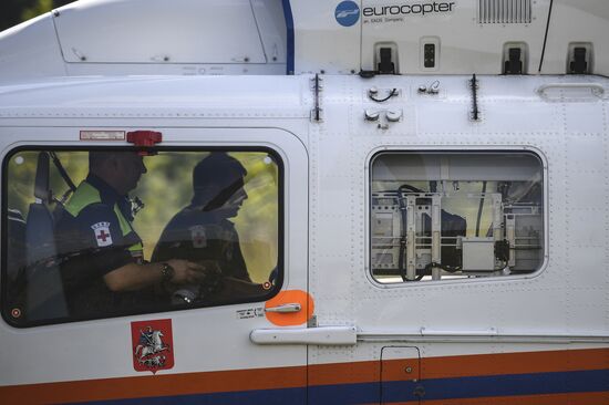 Demonstration by Moscow Department of Civil Defense, Emergencies and Fire Safety to mark Air Fleet Day