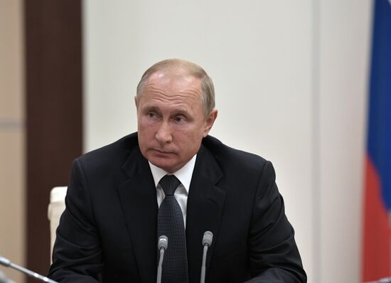Russian President Vladimir Putin chairs Security Council meeting