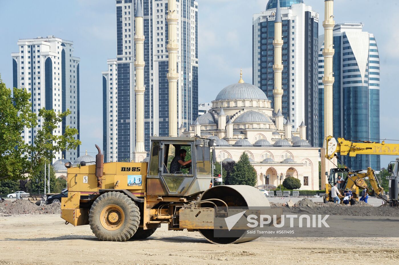 Street renovation in Grozny