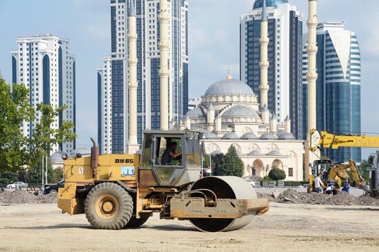 Street renovation in Grozny