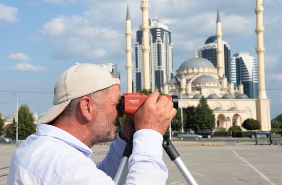 Street renovation in Grozny