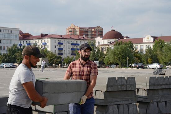 Street renovation in Grozny