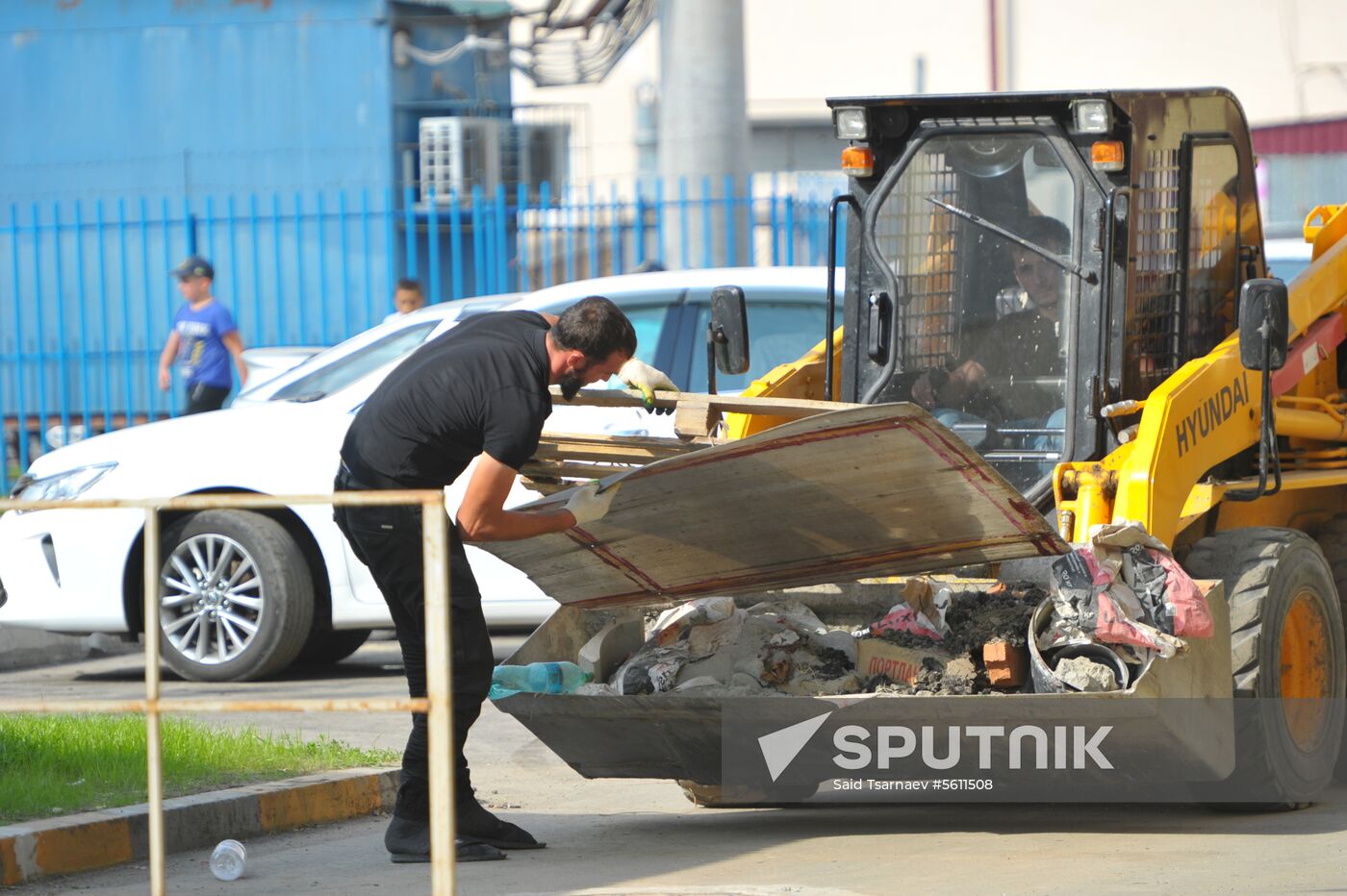 Street renovation in Grozny