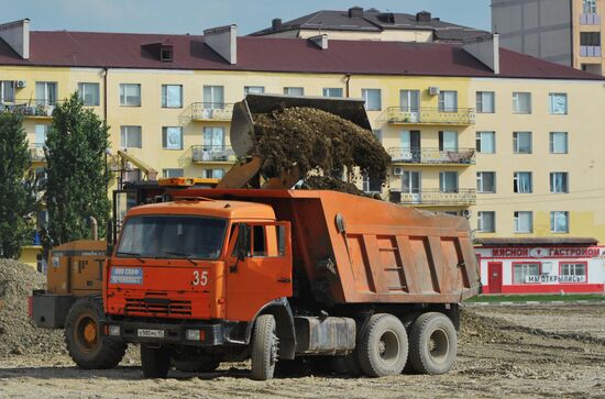 Street renovation in Grozny