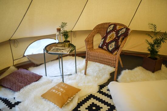 Glamping on Aviapark Mall's roof