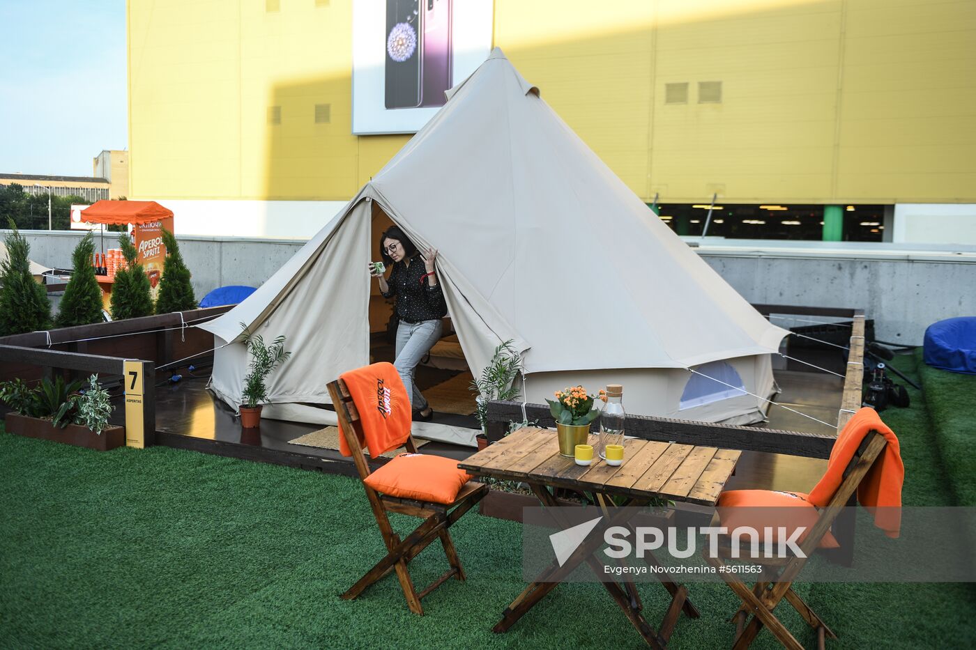 Glamping on Aviapark Mall's roof