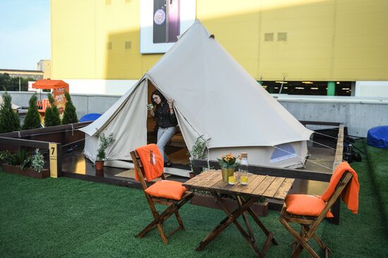 Glamping on Aviapark Mall's roof