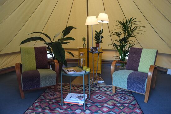 Glamping on Aviapark Mall's roof