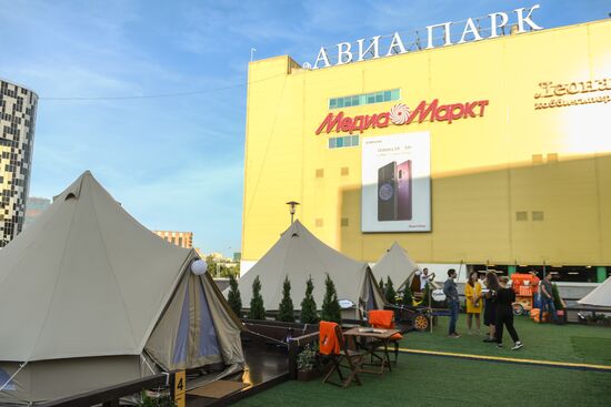 Glamping on Aviapark Mall's roof