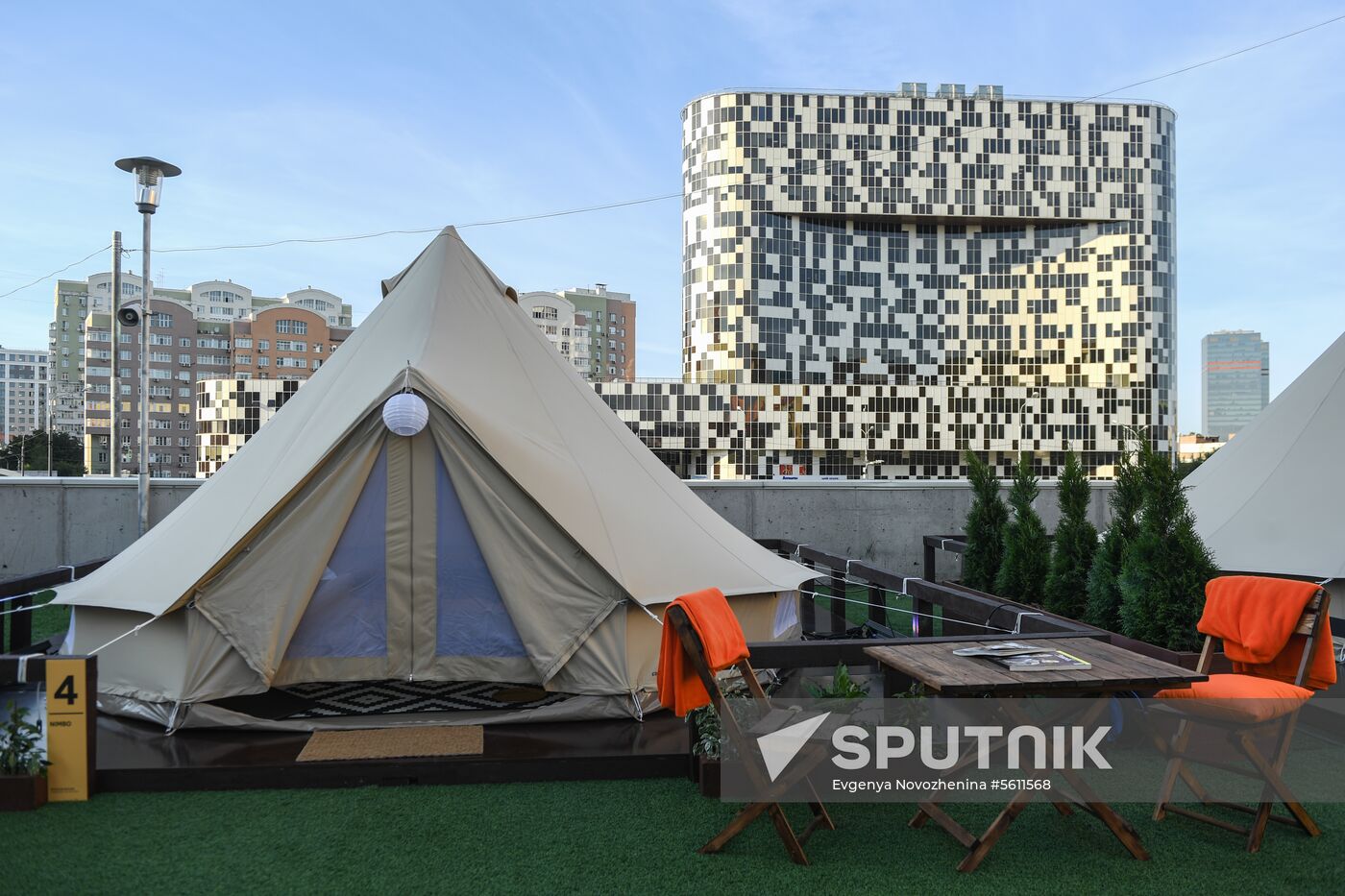 Glamping on Aviapark Mall's roof