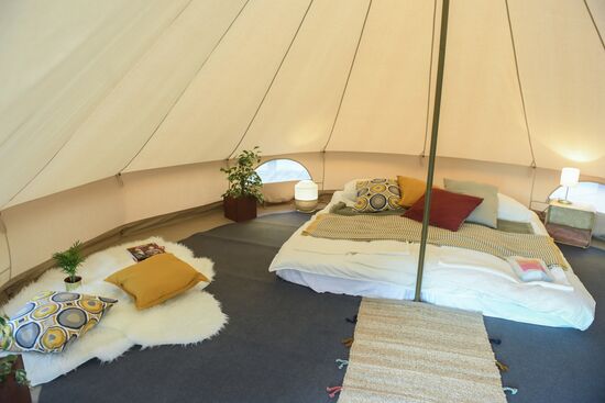 Glamping on Aviapark Mall's roof