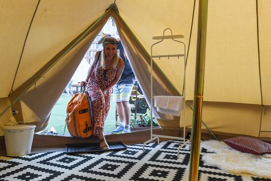 Glamping on Aviapark Mall's roof