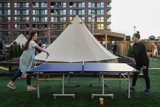 Glamping on Aviapark Mall's roof