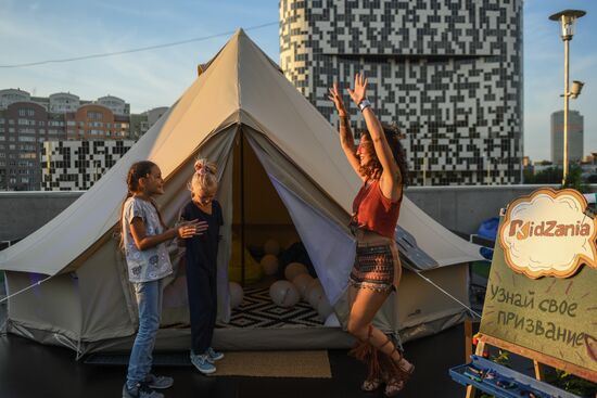 Glamping on Aviapark Mall's roof