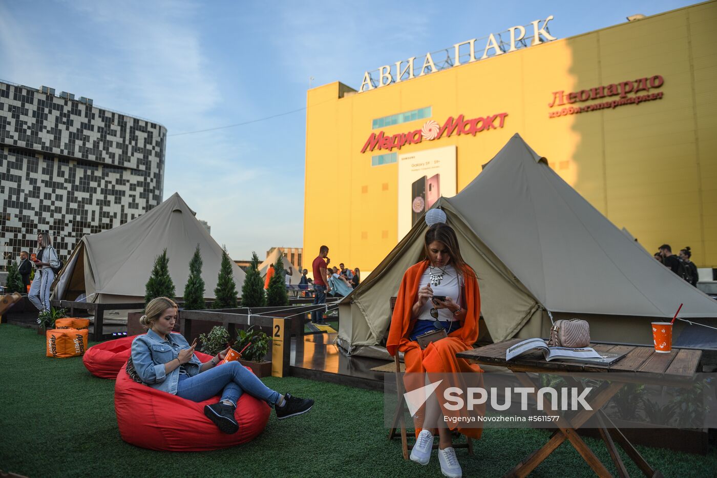 Glamping on Aviapark Mall's roof