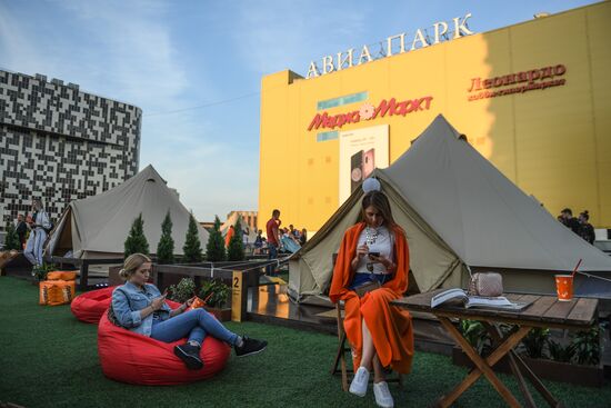 Glamping on Aviapark Mall's roof