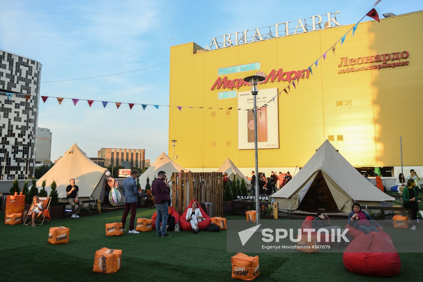 Glamping on Aviapark Mall's roof