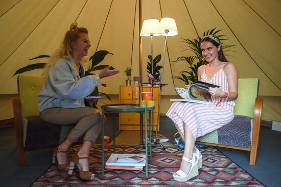 Glamping on Aviapark Mall's roof