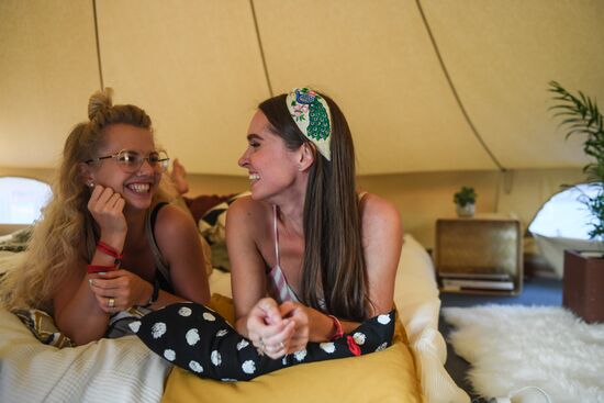 Glamping on Aviapark Mall's roof