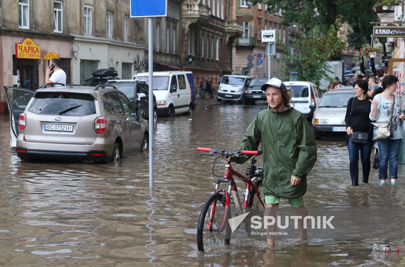 Aftermath of heavy rains in Lvov