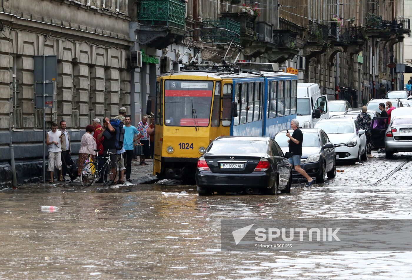 Aftermath of heavy rains in Lvov