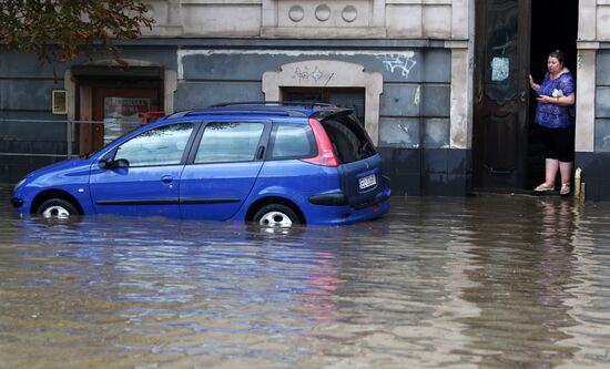 Aftermath of heavy rains in Lvov