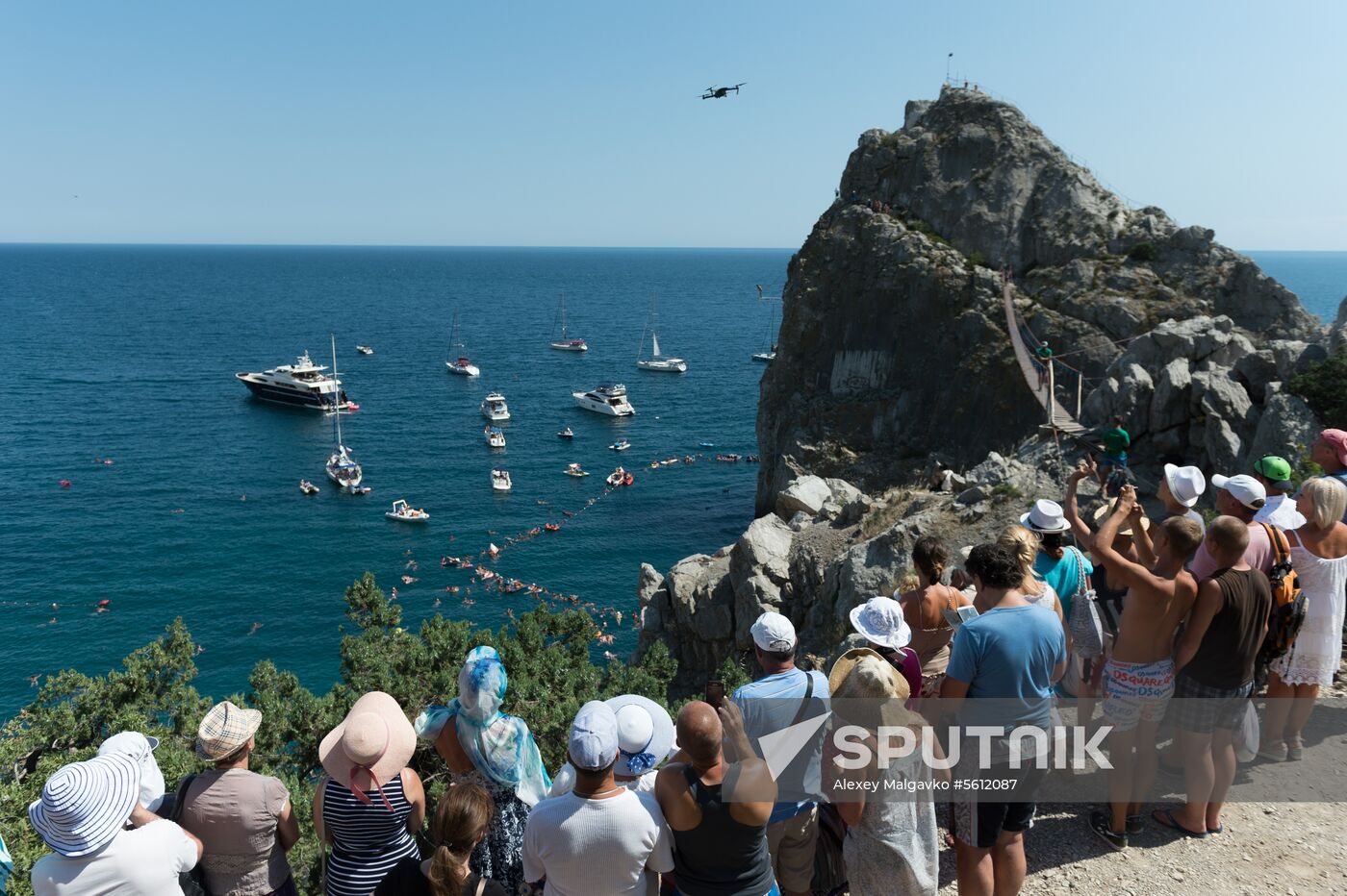 Freerate Cliff Diving World Cup international tournament in Crimea