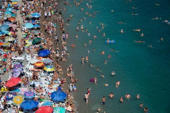 Freerate Cliff Diving World Cup international tournament in Crimea