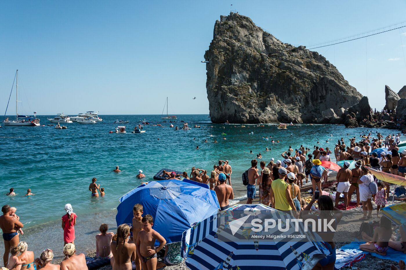 Freerate Cliff Diving World Cup international tournament in Crimea