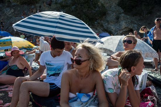 Freerate Cliff Diving World Cup international tournament in Crimea