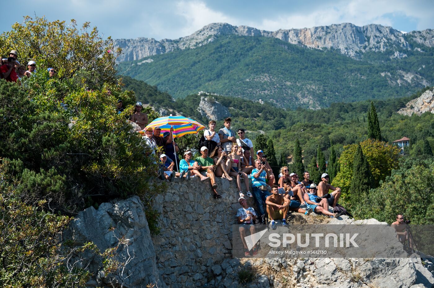 Freerate Cliff Diving World Cup international tournament in Crimea