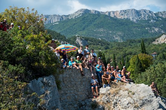Freerate Cliff Diving World Cup international tournament in Crimea