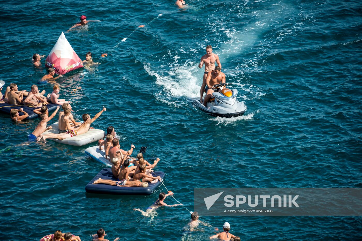 Freerate Cliff Diving World Cup international tournament in Crimea