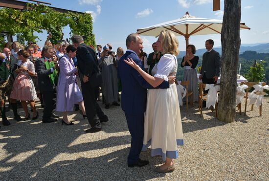 Russian President Vladimir Putin pays a visit to Austria